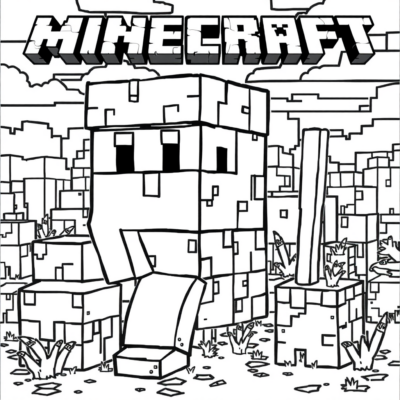 Minecraft Coloring Page for Printing