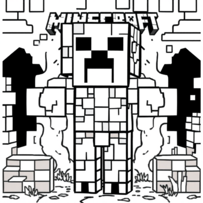 Minecraft Herobrine Coloring Book