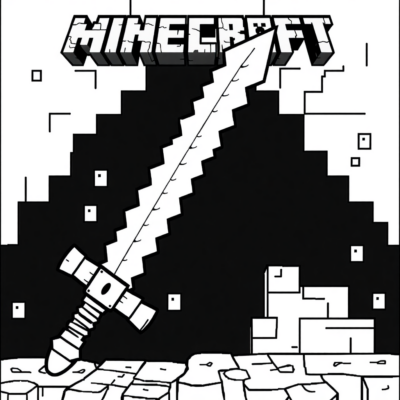 Minecraft Sword Coloring Book