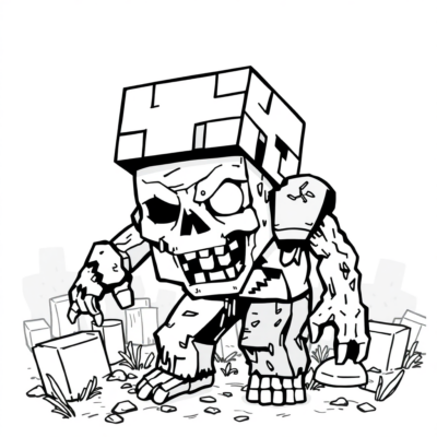 Minecraft Zombie Coloring Book