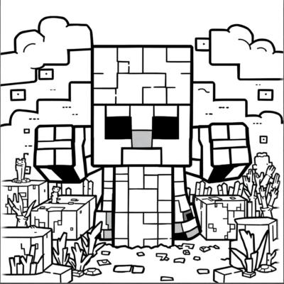 Blocky Adventures: Kids’ Pixel Craft Coloring Book