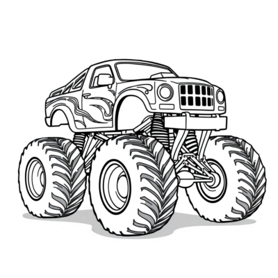 Monster Truck Coloring Book