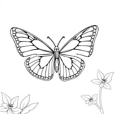 Coloring Book: Butterfly Coloring Book