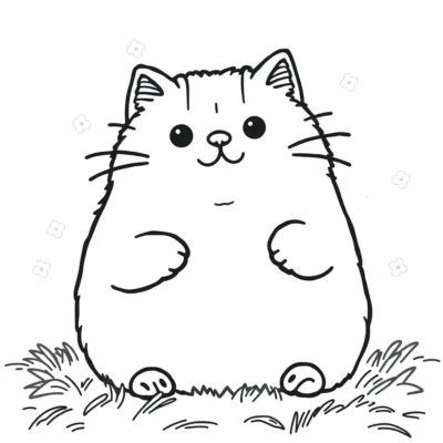 Pusheen Coloring Page to Print
