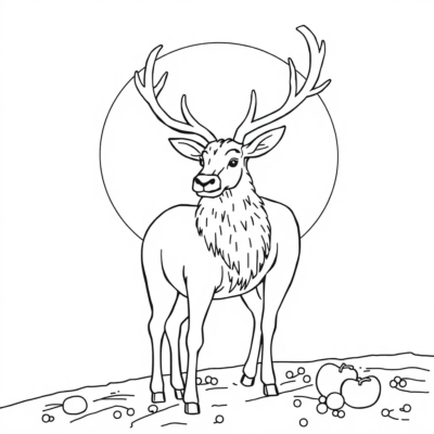 Reindeer Coloring Book