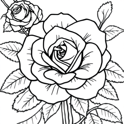Flower Coloring Book – Roses