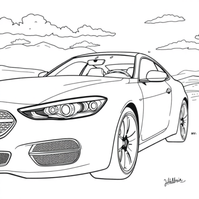 Coloring Book: Car Coloring Book