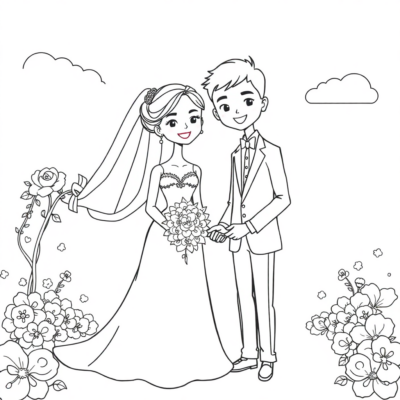 Wedding Coloring Book for Kids
