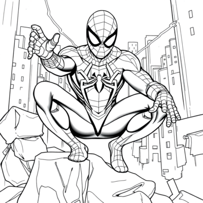 Coloring Book: Spider-Man Coloring Book