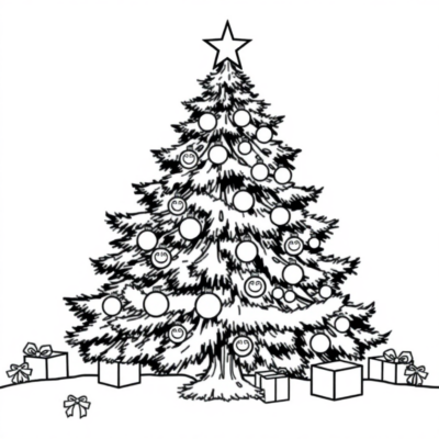 Christmas Tree Coloring Book