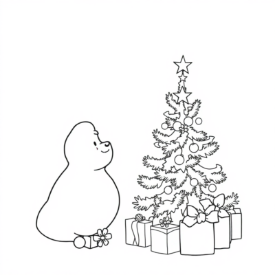 Holiday Christmas Coloring Sheet for Kids