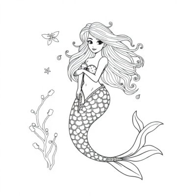 Mermaid Coloring Book