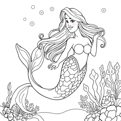 Undersea Mermaid Coloring Adventure