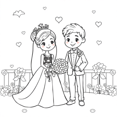 Wedding Day Coloring Fun for Kids