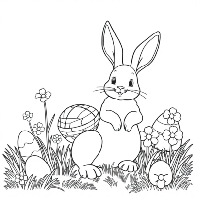 Easter Egg Coloring Adventure in Springtime