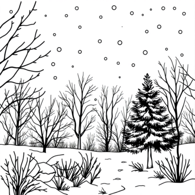 Winter Coloring Book