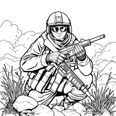 Soldier Coloring Book