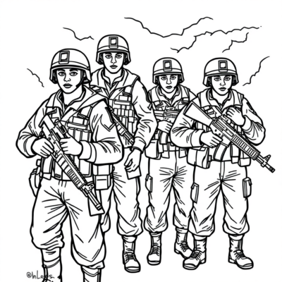 Coloring Book Soldiers