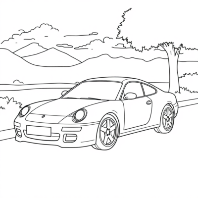 Tiny Wheels: Fun Car Coloring Book for Kids