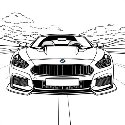 Sports Cars Coloring Book