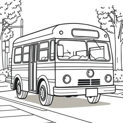 Bus Coloring Pages