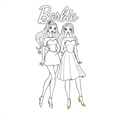 Barbie and Sisters Coloring Book