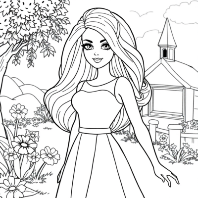 Coloring Book: Barbie Coloring Pages in the World of Games
