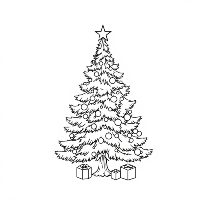 Festive Christmas Tree Coloring Fun