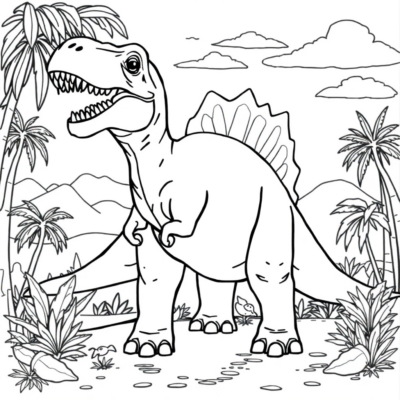 Dino Friends: Fun Dinosaur Coloring Pages