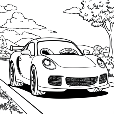 Coloring Book: Printable Car Coloring Pages for Kids