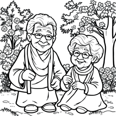 Grandparents Fun: Coloring Pages for Kids