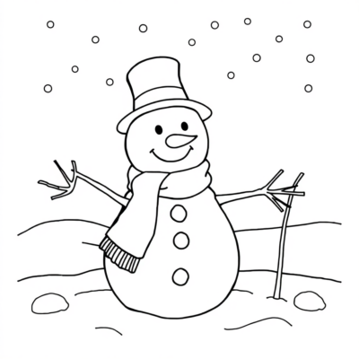 Coloring Book: Snowman Coloring Pages for Kids