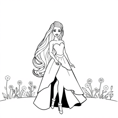Barbie Fun: Cute Coloring Pages for Kids