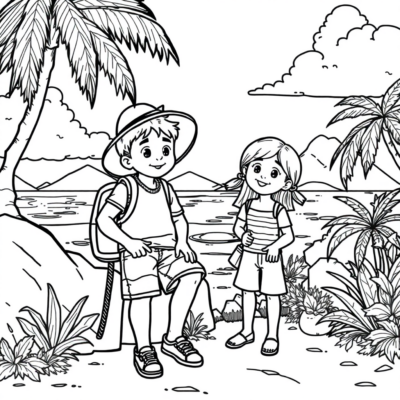 Coloring Book: Safe Vacation Coloring Pages for Kids