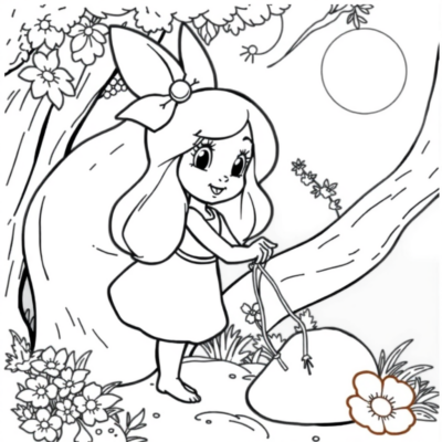 Coloring Book: Thumbelina Coloring Pages for Kids