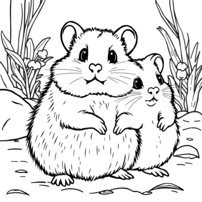Hamster Fun: Cute Hamster Coloring Pages for Kids