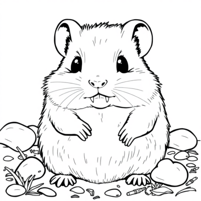 Coloring Book: Hamster Coloring Pages for Kids