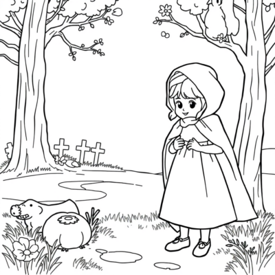 Coloring Book: Little Red Riding Hood Coloring Pages for Kids