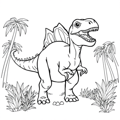 Coloring Book: Dinosaur Coloring Pages for Kids to Print