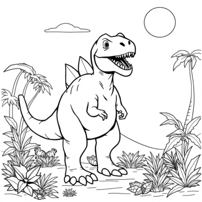 Dino Fun: Printable Coloring Pages for Kids