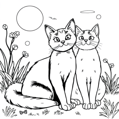 Kittens Coloring Pages: Printable Kids Activity Book