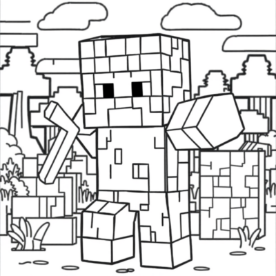Coloring Book: Printable Minecraft Coloring Pages for Kids
