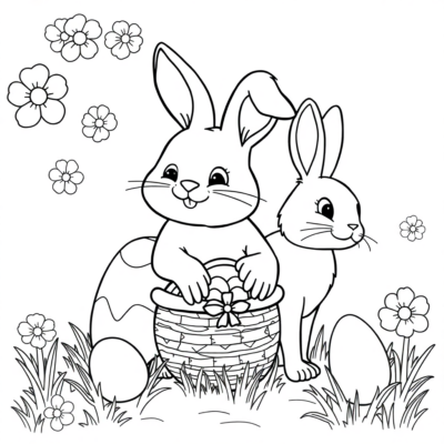 Easter Coloring Book: Printable Coloring Pages for Kids