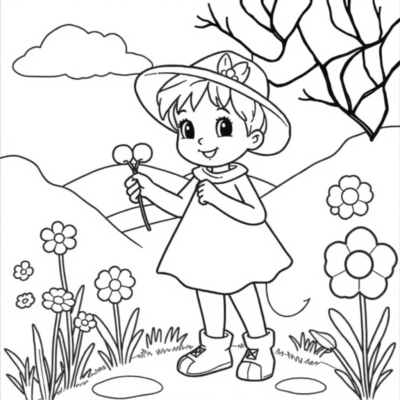 Coloring Book: Spring Coloring Pages for Kids to Print