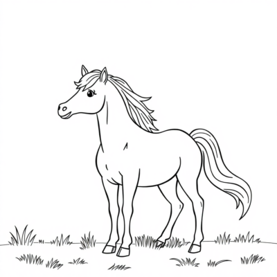 Horse Coloring Pages: Printable Kids Activity Book