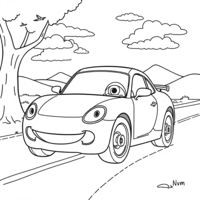 Coloring Book: Printable Coloring Pages for Kids – Cars