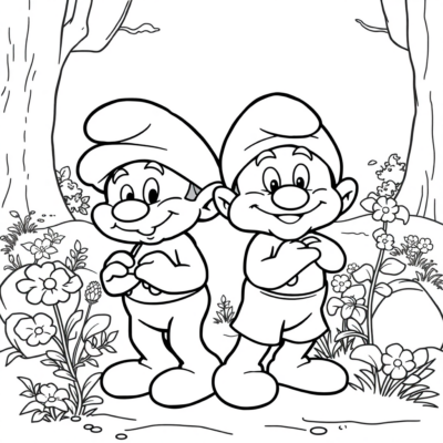 Coloring Book: Smurf Coloring Pages for Kids to Print