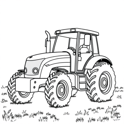 Coloring Book: Printable Coloring Pages for Kids featuring Tractors