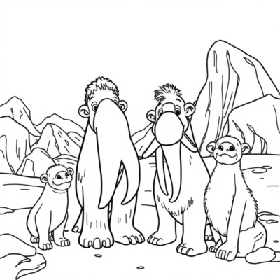 Coloring Book: Ice Age Coloring Pages for Kids