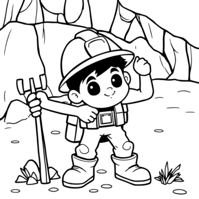 Coloring Book: Miner Coloring Pages for Kids